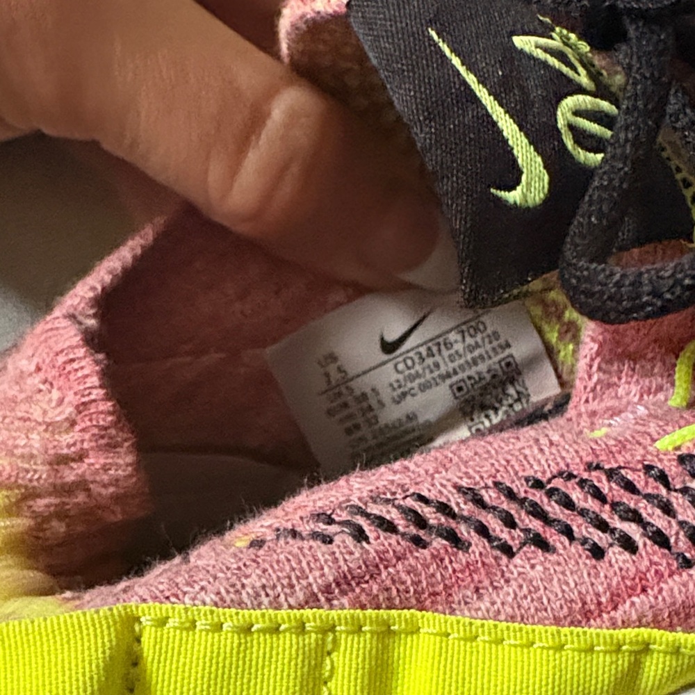 Nike Women's Sneakers in Pink and Yellow - Picture 7 of 7